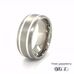 9mm Mens Silver Inlay Brushed Titanium Wedding Ring 360 video