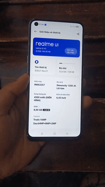 Realme GT Neo2T Máy đẹp . Mua bán Điện thoại tại Quận Bình Tân Tp Hồ Chí Minh được đăng bởi Kim Quang hình 1