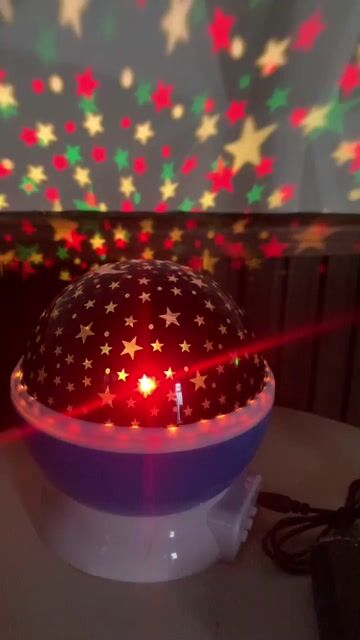 Đèn ngủ Đèn xoay trăng sao Đa màu. Mua bán Đèn tại Quận Liên Chiểu Đà Nẵng được đăng bởi Shop thanh lý phụ kiện hình 1