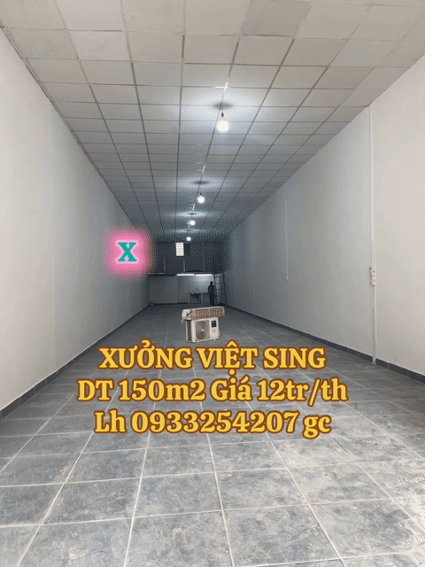 Cho thuê Văn phòng, Mặt bằng kinh doanh Thành phố Thuận An Bình Dương diện tích 150 m² giá 12 triệu/tháng