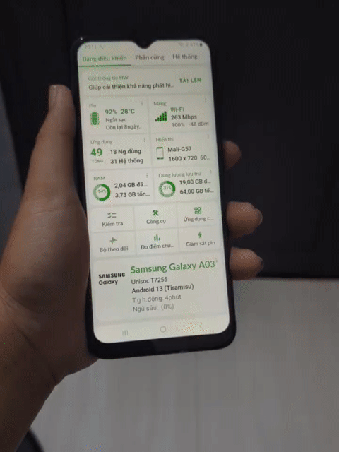 Samsung A03 64GB Xanh. Mua bán Điện thoại tại Thị xã Tân Châu An Giang được đăng bởi Panda iStore hình 1