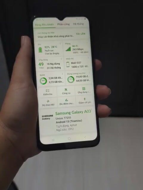 Samsung A03 64GB Xanh. Mua bán Điện thoại tại Thị xã Tân Châu An Giang được đăng bởi Panda iStore hình 1