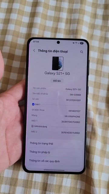 Samsung S21 Plus 256GB Đen. Mua bán Điện thoại tại Quận 7 Tp Hồ Chí Minh được đăng bởi Lap hình 1