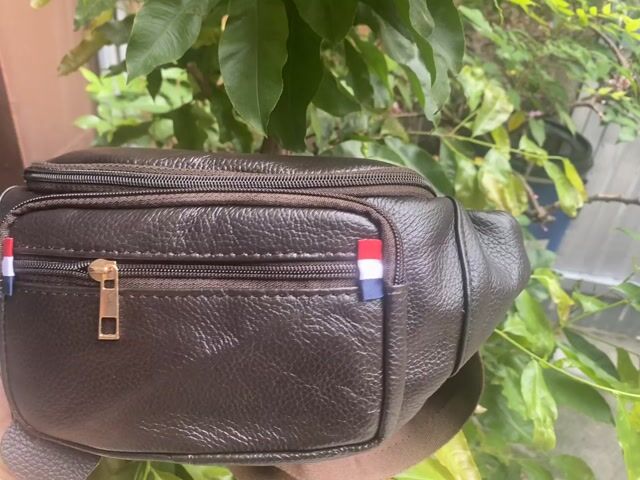 Túi đeo hông da Nâu. Mua bán Túi xách tại Thành phố Rạch Giá Kiên Giang được đăng bởi Shop Da Thật hình 1