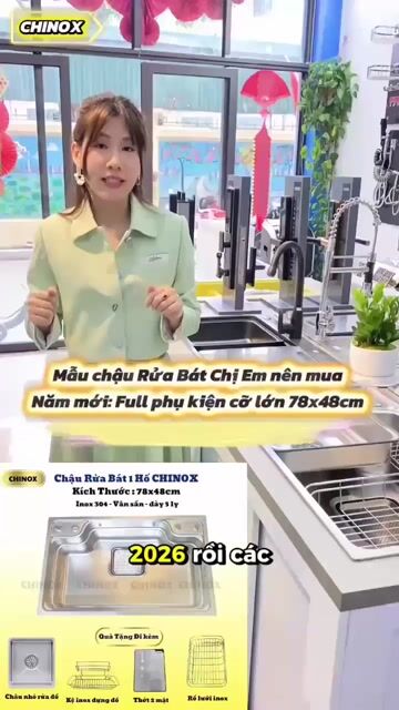 Chậu rửa bát 1 hố  kiểu Nhật 78x48cm dầy 5 li. Mua bán Dụng cụ nhà bếp tại Quận Tây Hồ Hà Nội được đăng bởi Phương ly hình 1