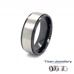 8mm Black Zirconium Ring with Brushed Natural Flat Band 360 Video two