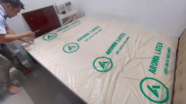 Nệm Aroma Latex 1m6 x 2m x 10cm. Mua bán Giường, chăn ga gối nệm tại Thành phố Bến Tre Bến Tre được đăng bởi Nệm Giá Kho Bến Tre hình 1