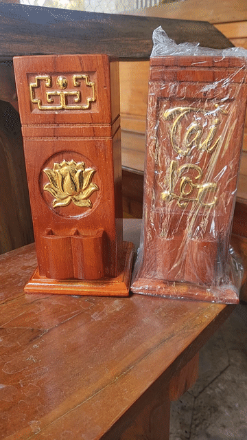 Tháp bia Gỗ Nâu Vintage Trang trí. Mua bán Cây cảnh, đồ trang trí tại Huyện Vĩnh Tường Vĩnh Phúc được đăng bởi pham duong quyen hình 1