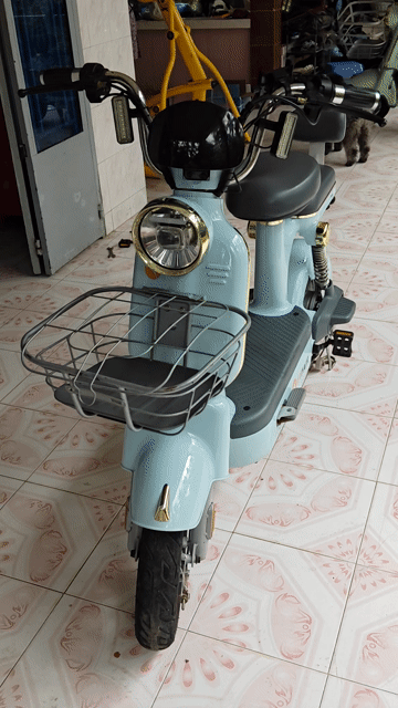 Xe đạp điện Moka Xanh nhạt. Mua bán Xe đạp tại Thị xã Cai Lậy Tiền Giang được đăng bởi phạm kha hình 1