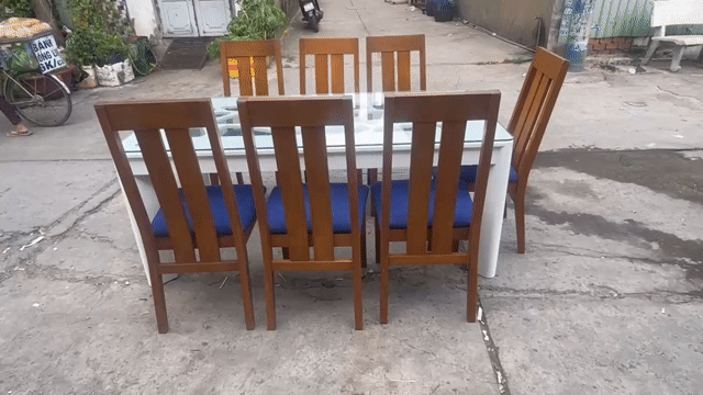 bàn 7 ghế. Mua bán Bàn ghế tại Quận Bình Tân Tp Hồ Chí Minh được đăng bởi HÀNG THANH LÝ NỘI THẤT 268 hình 1