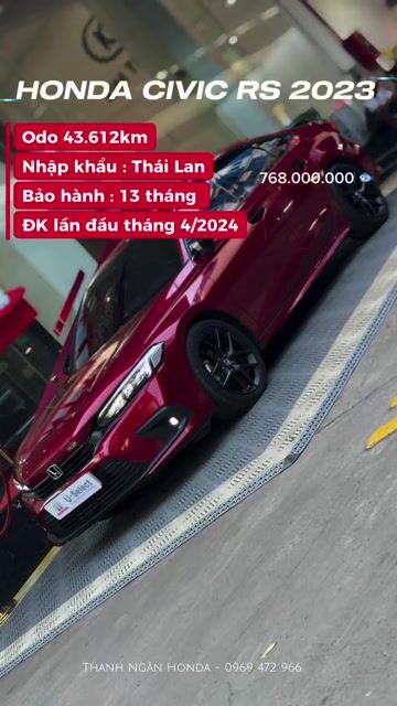 Honda Civic 2023 RS. Mua bán Ô tô tại Quận Bình Tân Tp Hồ Chí Minh được đăng bởi Thanh Ngân hình 1