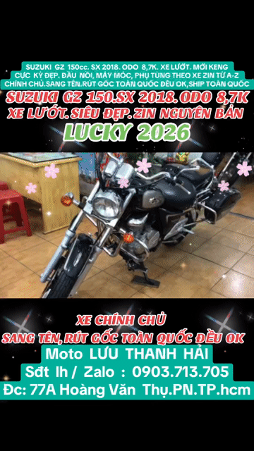 SUZUKI GZ 150.SX 2018. ODO 8,7K.XE LƯỚT. MỚI KENG.. Mua bán Xe máy tại Quận Phú Nhuận Tp Hồ Chí Minh được đăng bởi MOTO LUU THANH HAI  77A hình 1