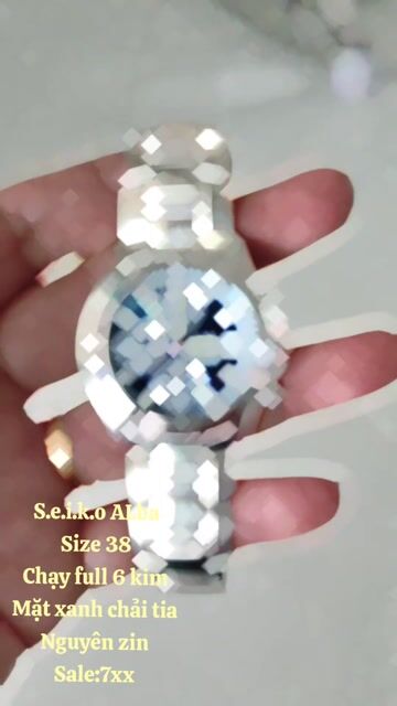 Đồng hồ Alba Nam Thép không gỉ Xanh 38mm. Mua bán Đồng hồ tại Thành phố Phan Rang-Tháp Chàm Ninh Thuận được đăng bởi Trung Đồng Hồ Si Nhật  hình 1