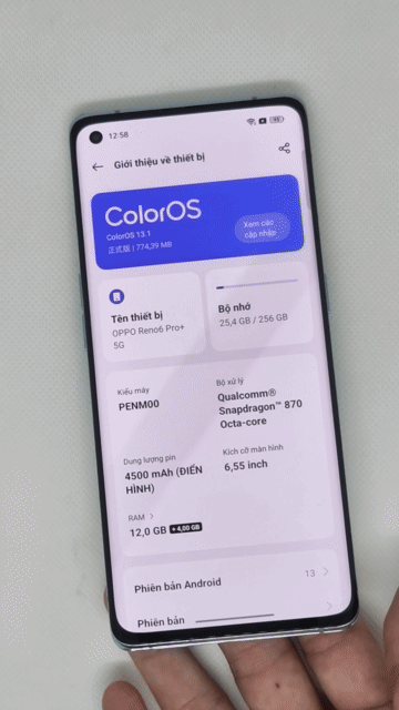 Oppo Reno6 Pro+ 12/256GB Trắng. Mua bán Điện thoại tại Quận Thanh Xuân Hà Nội được đăng bởi Đỗ Mạnh Nhuận hình 1