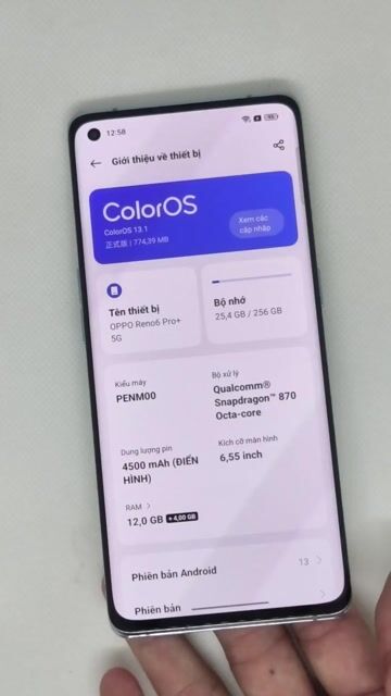 Oppo Reno6 Pro+ 12/256GB Trắng. Mua bán Điện thoại tại Quận Thanh Xuân Hà Nội được đăng bởi Đỗ Mạnh Nhuận hình 1