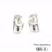 Silver Crescent Stud Earrings 360 video