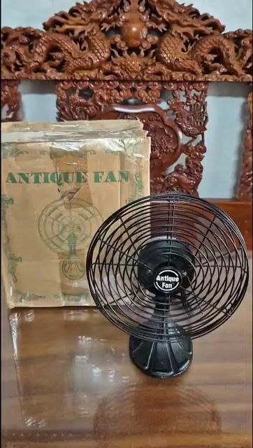 Quạt bàn Antique Fan Nhật Bản Đen 20cm. Mua bán Quạt tại Thị xã Tân Châu An Giang được đăng bởi Tuyền chuyên hàng nhật hình 1