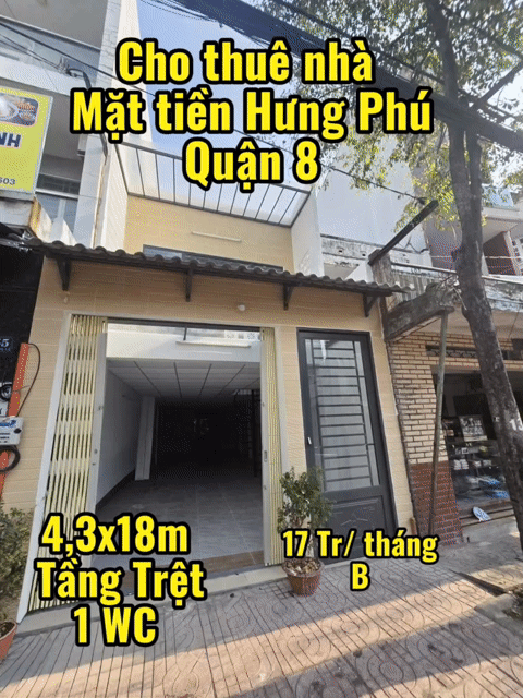 Cho thuê Nhà ở Quận 8 Tp Hồ Chí Minh diện tích 77.4 m² giá 17 triệu/tháng