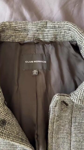 Club Monaco Wool Blend Bomber Jacket