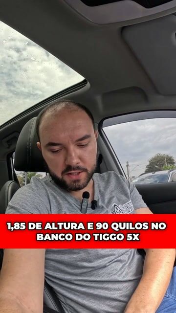 1,85 DE ALTURA E 90 QUILOS NO BANCO DO TIGGO 5X