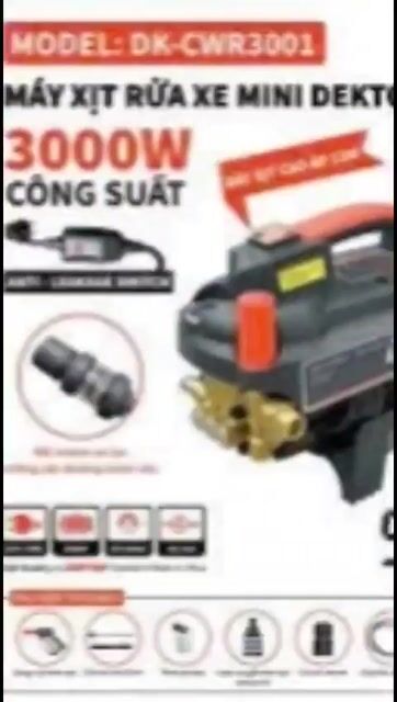 Máy rửa xe DEKTON DK-3001. Mua bán Đồ chuyên dụng, Giống nuôi trồng tại Huyện Hóc Môn Tp Hồ Chí Minh được đăng bởi ĐIỆN CƠ KIM PHÁT hình 1