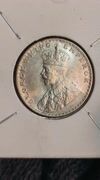 UNC 1928 Half rupee silver British India Coin George V video