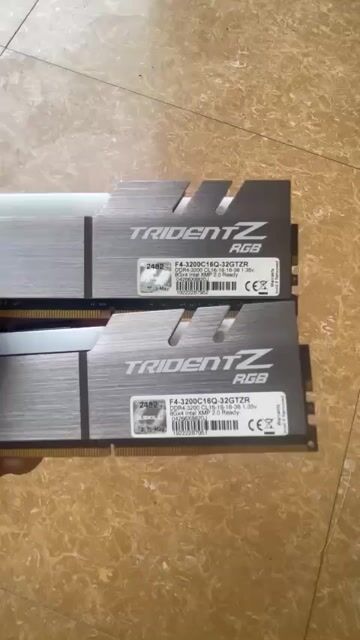 RAM G.Skill Trident Z RGB 16GB 2 x 8GB 3200MhzDDR4. Mua bán Linh kiện (RAM, Card...) tại Huyện Kim Sơn Ninh Bình được đăng bởi HUYTHAO hình 1