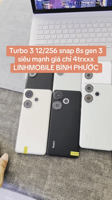 Redmi turbo 3 12/256. hỗ trợ trả góp. Mua bán Điện thoại tại Huyện Đồng Phú Bình Phước được đăng bởi Linh Mobile Đồng Phú  Đồng Xoài  Bình Phước hình 1