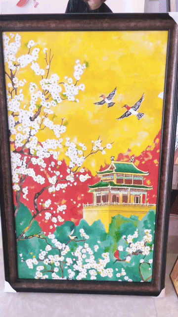 Tranh phong cảnh Hoa và chim. Mua bán Đồ sưu tầm, đồ cổ tại Quận Liên Chiểu Đà Nẵng được đăng bởi Tố Nga hình 1