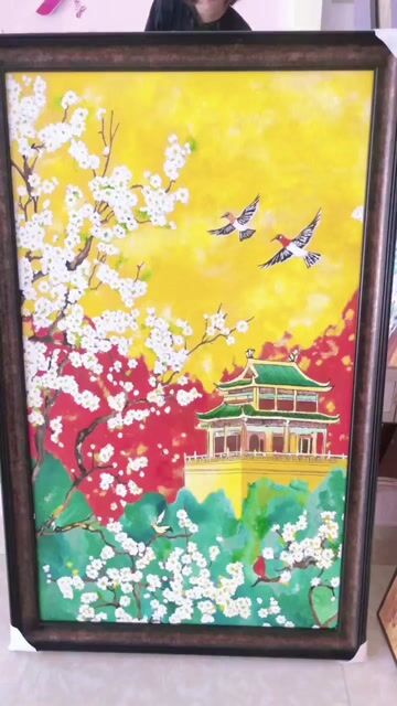 Tranh phong cảnh Hoa và chim. Mua bán Đồ sưu tầm, đồ cổ tại Quận Liên Chiểu Đà Nẵng được đăng bởi Tố Nga hình 1