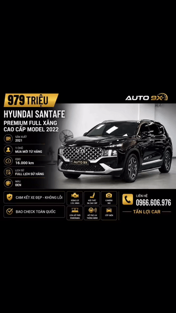 🚘 𝐇𝐲𝐮𝐧𝐝𝐚𝐢 𝐒𝐚𝐧𝐭𝐚𝐟𝐞 𝐌𝐨𝐝𝐞𝐥 𝟐𝟎𝟐𝟐 𝐱𝐚̆𝐧𝐠 𝐏𝐫𝐞𝐦𝐢𝐮𝐦 Cao Cấp. Mua bán Ô tô tại Thành phố Thủ Đức Tp Hồ Chí Minh được đăng bởi Tấn Lợi Car hình 1