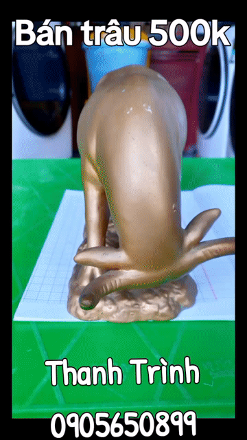 Tượng Gốm Vàng đồng Cổ điển 26cm. Mua bán Đồ sưu tầm, đồ cổ tại Thành phố Nha Trang Khánh Hòa được đăng bởi Thanh Nhatrang hình 1