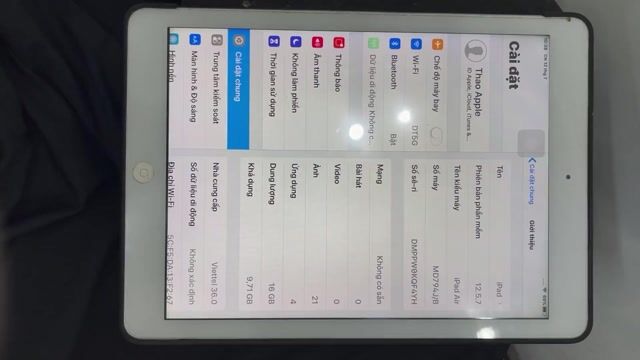 Apple iPad Air 16GB 12.5.7. Mua bán Máy tính bảng tại Thị xã Từ Sơn Bắc Ninh được đăng bởi dương trường hình 1