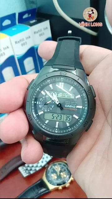 Đồng hồ Casio Nam Thép không gỉ Đen. Mua bán Đồng hồ tại Thành phố Vĩnh Long Vĩnh Long được đăng bởi Shop Vĩnh Long  hình 1
