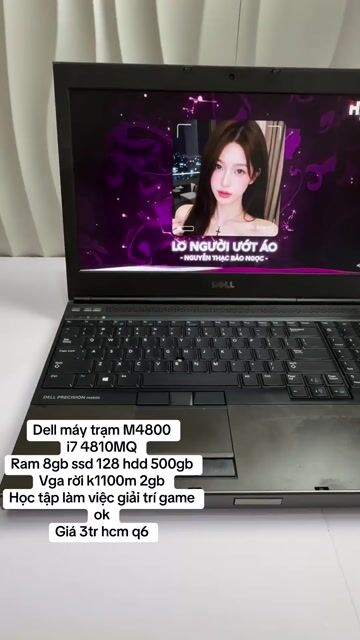 Dell Precision M4800 i7 4810MQ 8GB/128/500g K1100M. Mua bán Laptop tại Quận 6 Tp Hồ Chí Minh được đăng bởi Máy Tính Bảo Ngọc hình 1