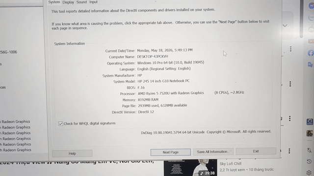 HP 245 G10 Ryzen 5 8GB/256GB. Mua bán Laptop tại Quận Đống Đa Hà Nội được đăng bởi thắng mobile mua bán điện thoại hình 1