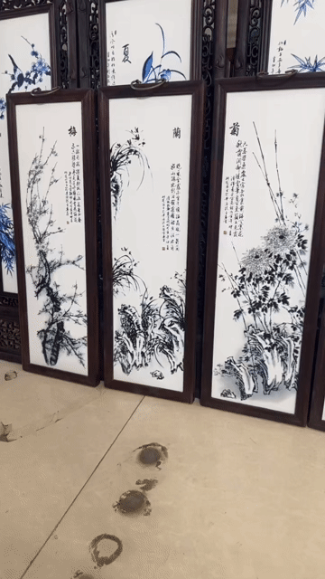 tranh tứ quý kt 27x 79cm giá 1,5 tr bao ship. Mua bán Nội thất, đồ gia dụng khác tại Quận Hai Bà Trưng Hà Nội được đăng bởi Nhàn lê hình 1