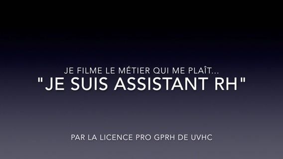 "Je suis assistant RH"