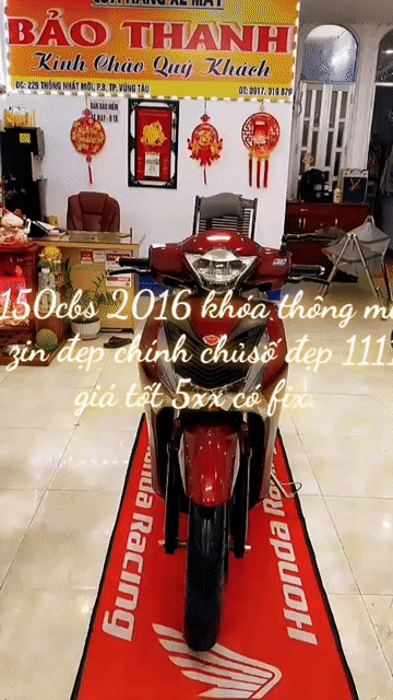 Honda SH 150 CBS 2016 Đỏ. Mua bán Xe máy tại Thành phố Vũng Tàu Bà Rịa - Vũng Tàu được đăng bởi XE MÁY BẢO THANH  TPVŨNG TÀU hình 1