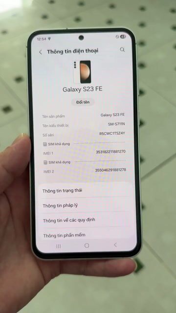 Samsung S23 FE 256GB Hàn Quốc. Mua bán Điện thoại tại Huyện Bình Chánh Tp Hồ Chí Minh được đăng bởi NHATLV hình 1