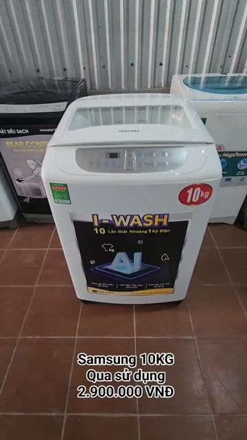 Máy giặt Samsung 10KG Trắng đã sử dụng. Mua bán Máy giặt tại Thành phố Sóc Trăng Sóc Trăng được đăng bởi Điện Lạnh Hoàng Khải hình 1