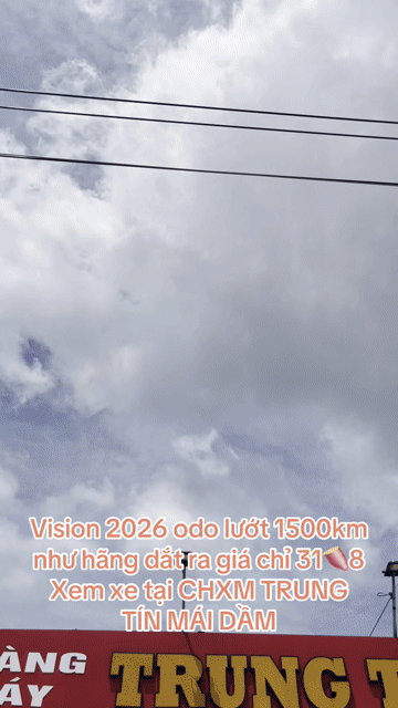 Honda Vision 2026 Xám 1500 km như mới biển 65. Mua bán Xe máy tại Quận Cái Răng Cần Thơ được đăng bởi CẦM ĐỒ TRUNG TÍN  hình 1