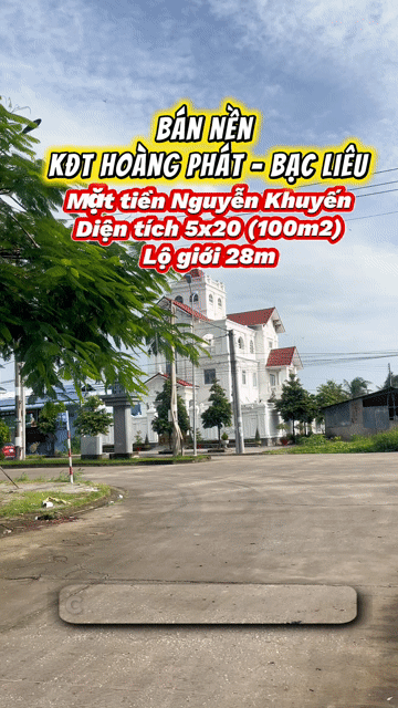 Mua bán Đất KĐT mới Hoàng Phát Bạc Liêu Thành phố Bạc Liêu Bạc Liêu diện tích 100 m² giá 1,118 tỷ