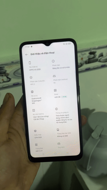Oppo A5 2020 128GB Đen. Mua bán Điện thoại tại Huyện Hóc Môn Tp Hồ Chí Minh được đăng bởi Trung Nguyễn hình 1