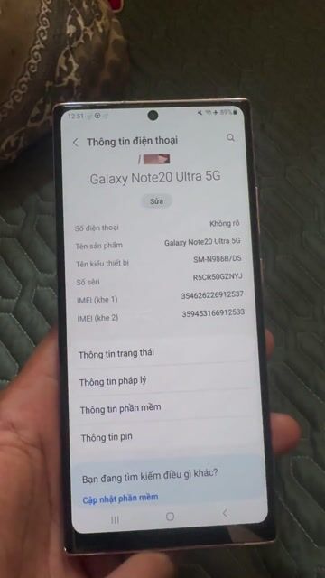 Samsung Galaxy Note20 Ultra 5G 256GB Đồng. Mua bán Điện thoại tại Huyện Bình Chánh Tp Hồ Chí Minh được đăng bởi vân hình 1