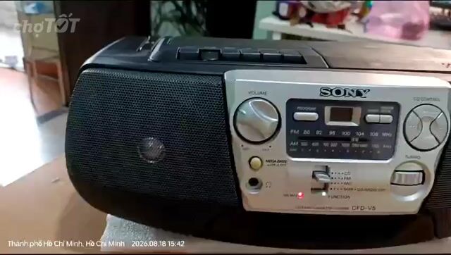 Radio cassette Sony CFD-V5 Đen AM/FM CD. Mua bán Tivi, Âm thanh tại Quận Tân Bình Tp Hồ Chí Minh được đăng bởi Thietkerap24h hình 1