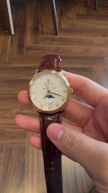 Đồng hồ LOBINNI No.3603 Nam mặt trắng dây da nâu. Mua bán Đồng hồ tại Quận Long Biên Hà Nội được đăng bởi Đức Nguyễn hình 1