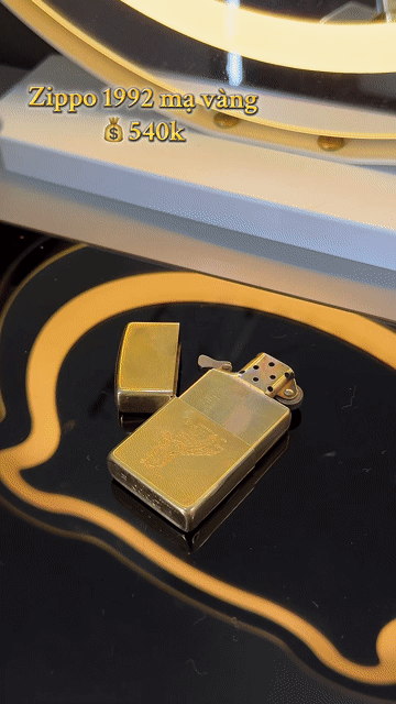 Bật lửa Zippo Vintage mạ vàng 1991. Mua bán Đồ sưu tầm, đồ cổ tại Quận 7 Tp Hồ Chí Minh được đăng bởi Thanh Tâm hình 1