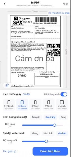 [TẶNG GIẤY] Máy in nhiệt A7 Bluetooth,PC. Mua bán Đồ dùng văn phòng tại Quận 6 Tp Hồ Chí Minh được đăng bởi Phương  hình 1