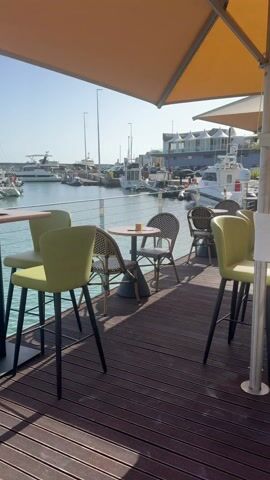 BrunchVille waterside deck at Funchal Marina